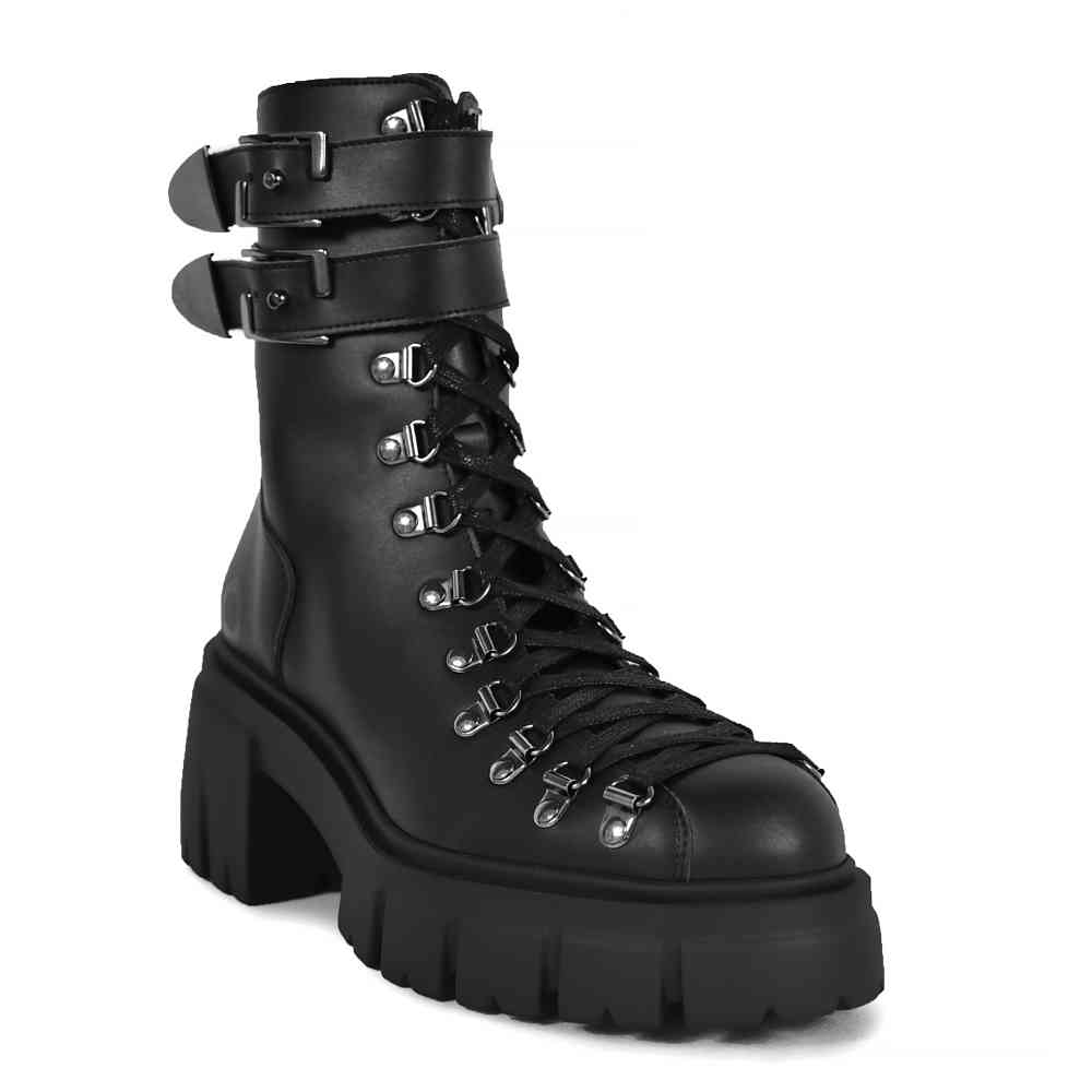 Altercore - Chloe II Vegan Plateau Laarzen - Zwart